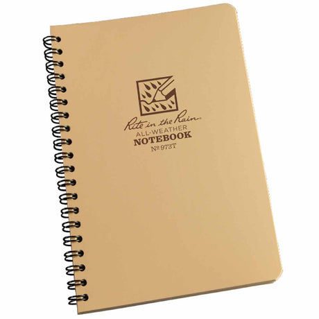 rite in the rain side spiral notebook tan 4 5/8" x 7"