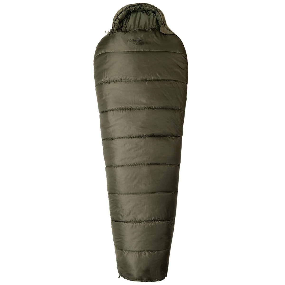 zipped up sleeper expedition sleeping bag olive