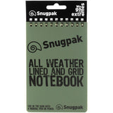 snugpak waterproof notebook olive packaging