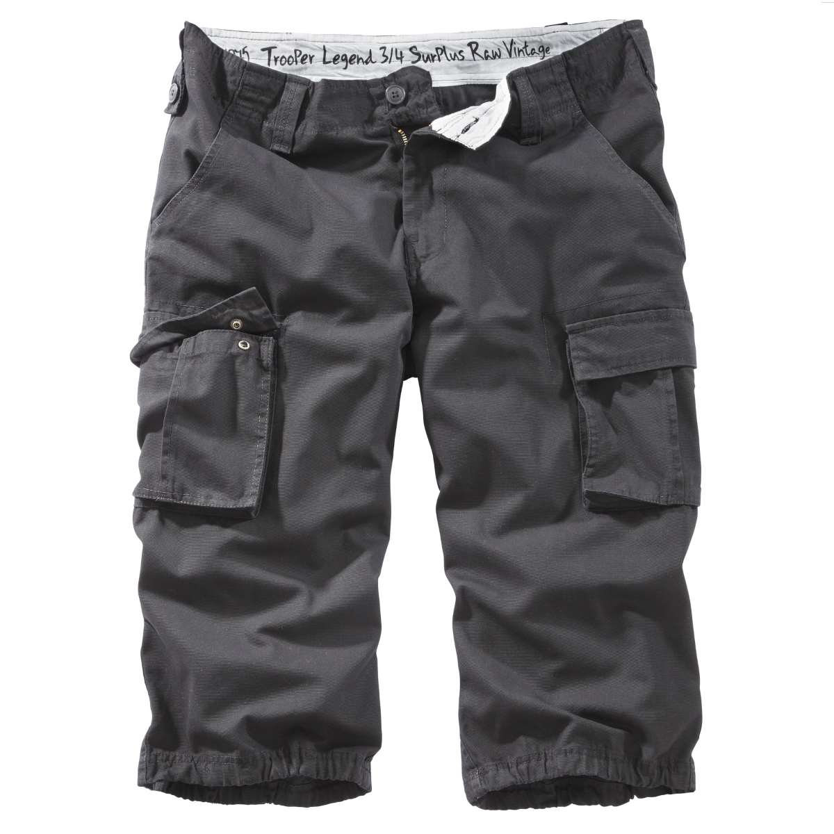 surplus trooper legend three quarter shorts black