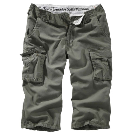 surplus trooper legend three quarter shorts olive green