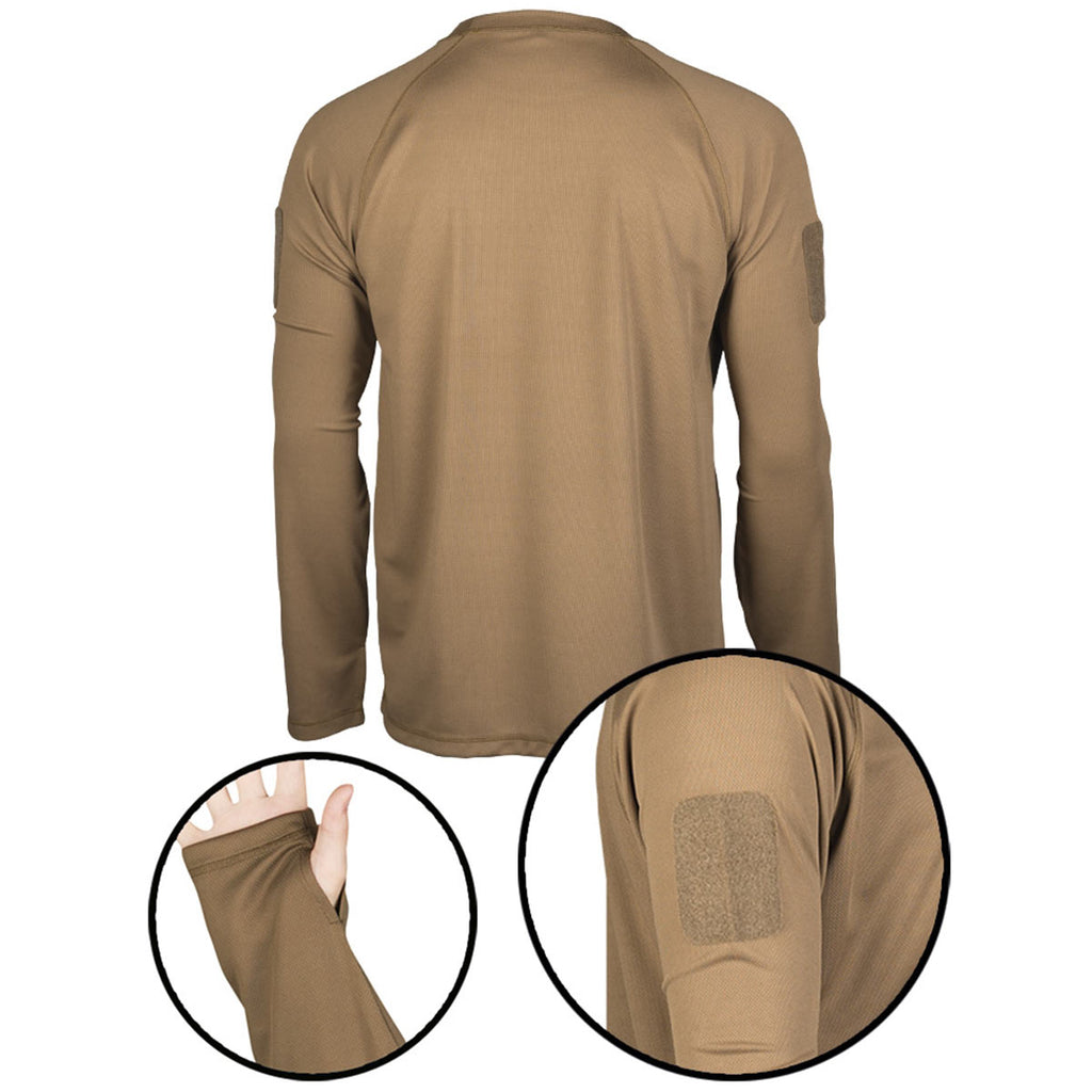 coyote brown moisture wicking shirt