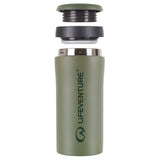 lifeventure khaki thermal mug unscrewed lid