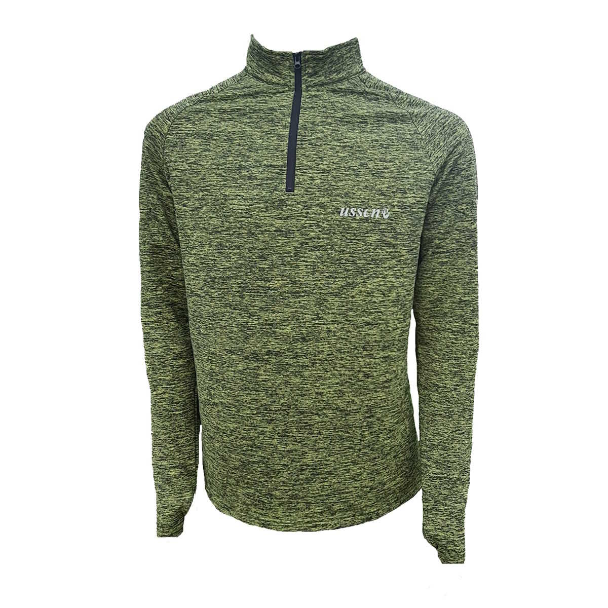 ussen baltic pro norj zip neck moss green