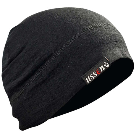 ussen merino wool hat black