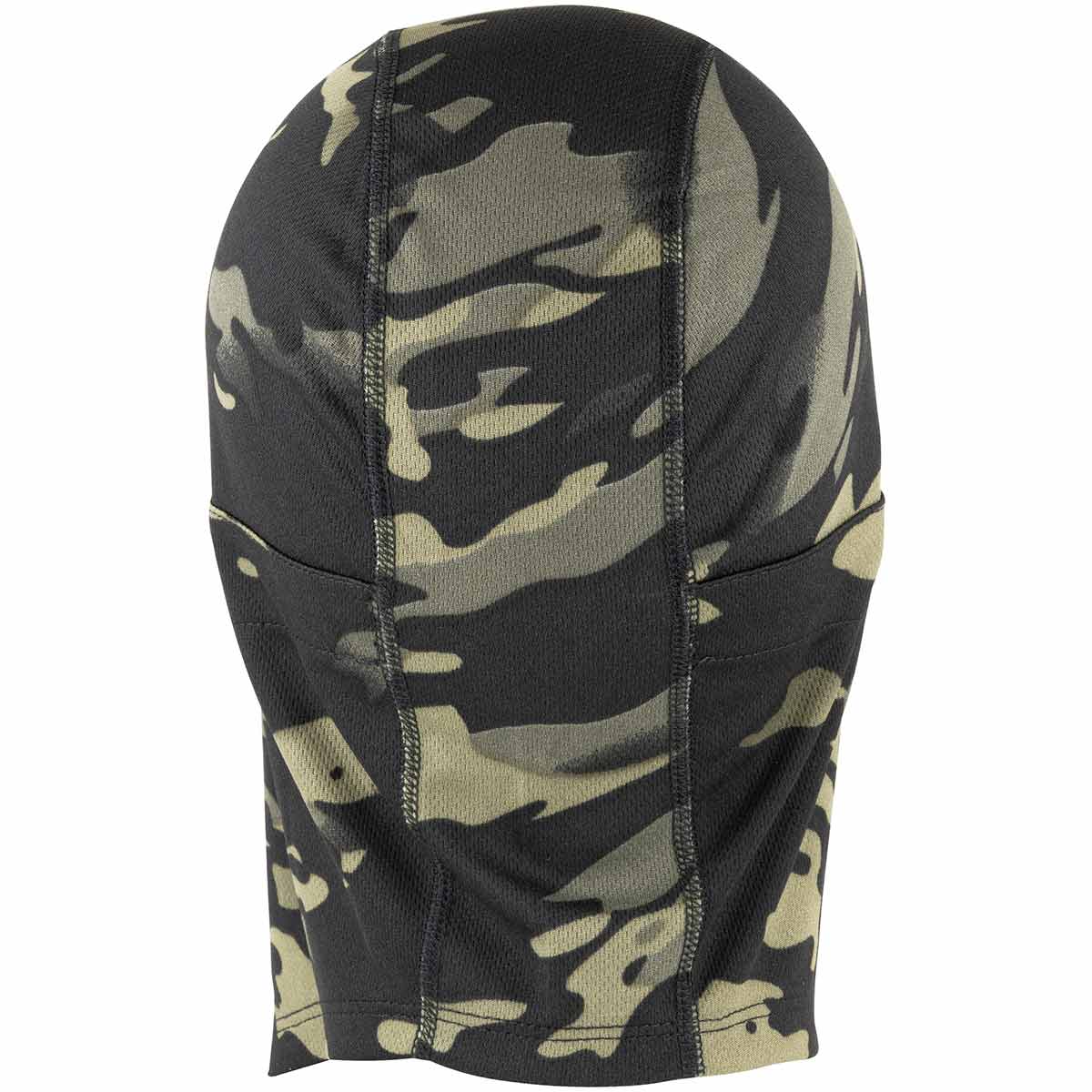 rear of viper black camo covert balaclava