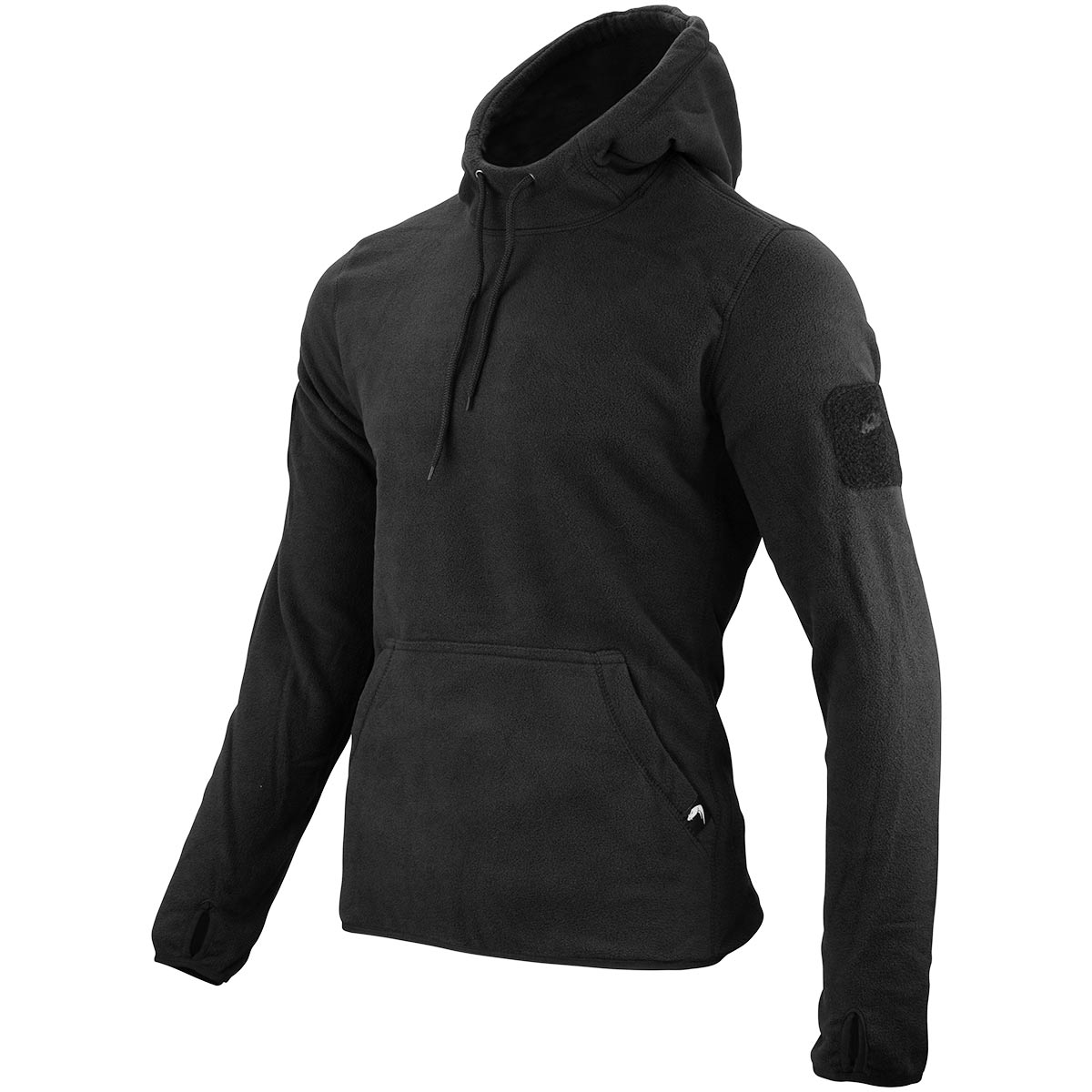 Viper Fleece Hoodie Black Hood Down