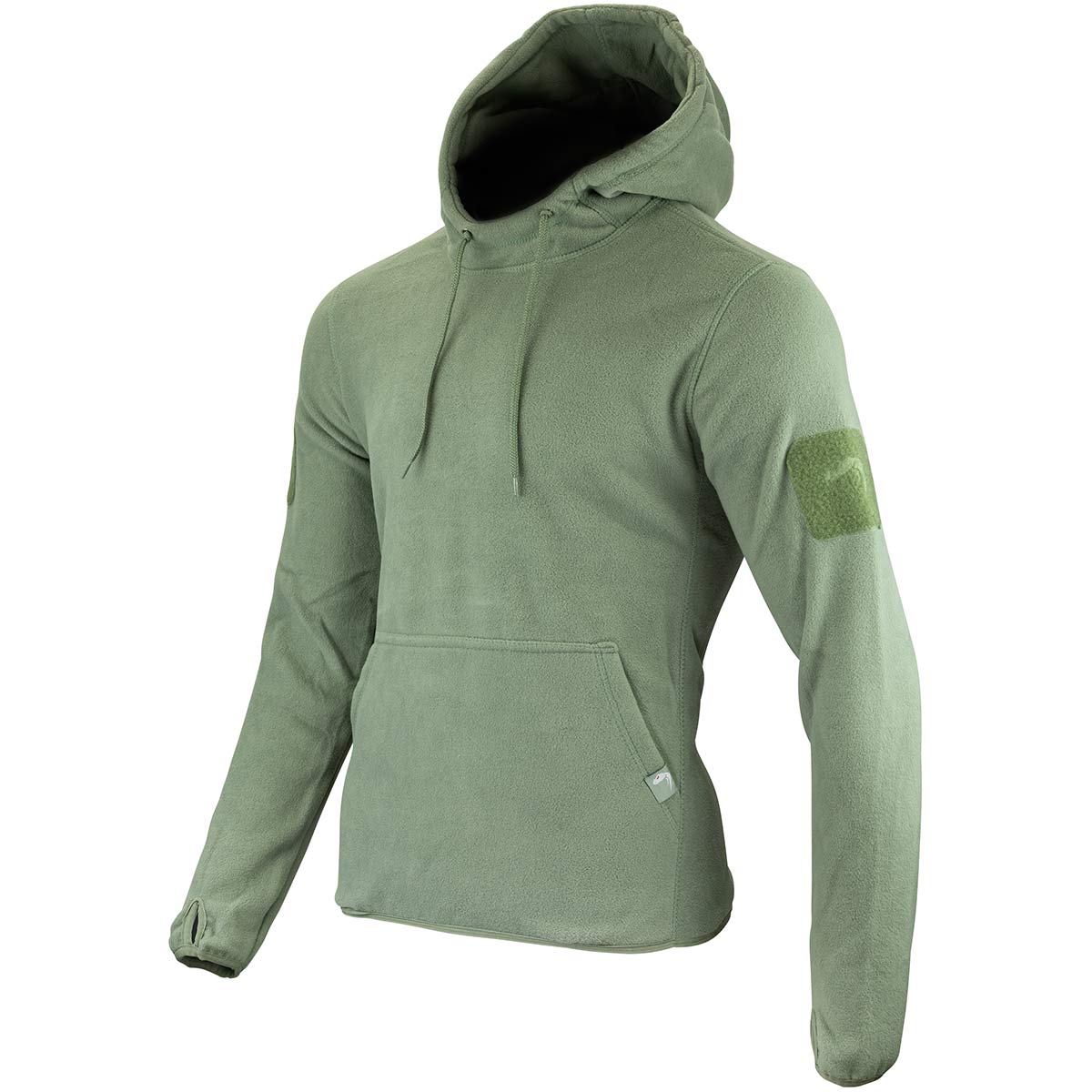 Viper Fleece Hoodie Green Hood Down