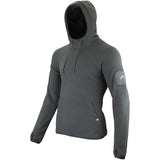 Viper Fleece Hoodie Grey Hood Up