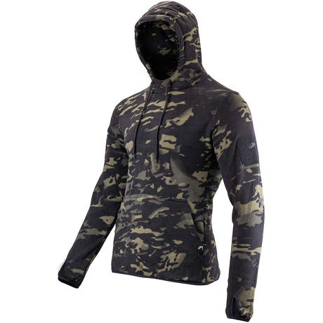 Viper Fleece Hoodie VCam Black Hood Up