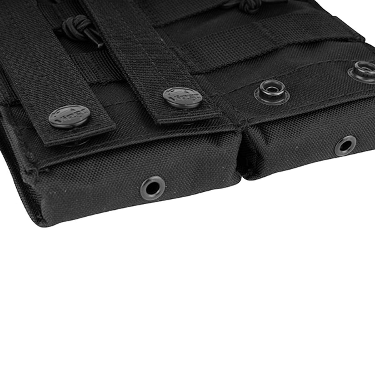 viper quick release double mag black pouch drainage grommet