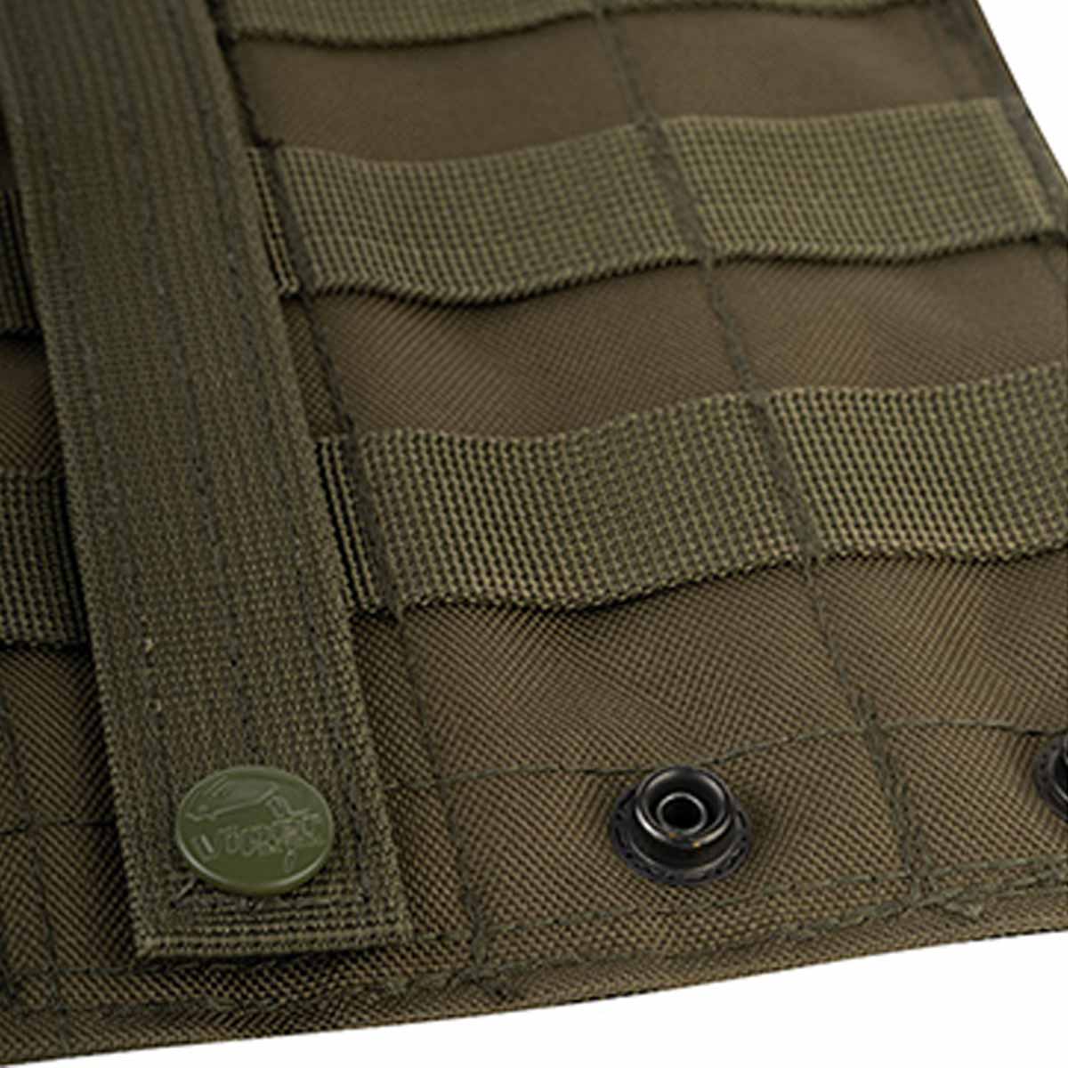 viper triple mp5 molle mag pouch green press studs