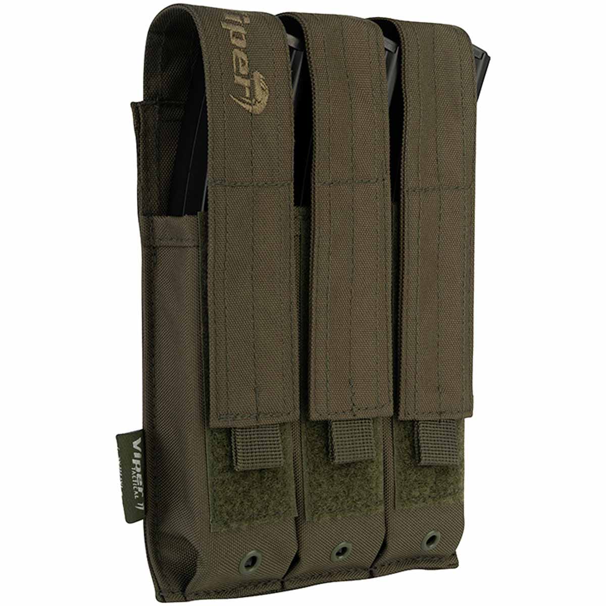 viper triple mp5 molle mag pouch green