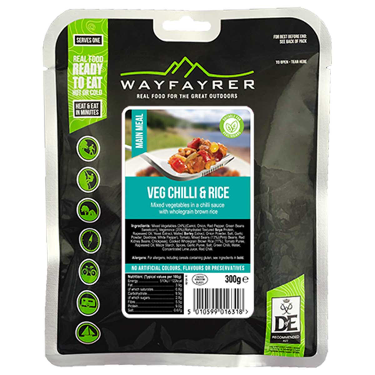 wayfayrer veg chilli and rice