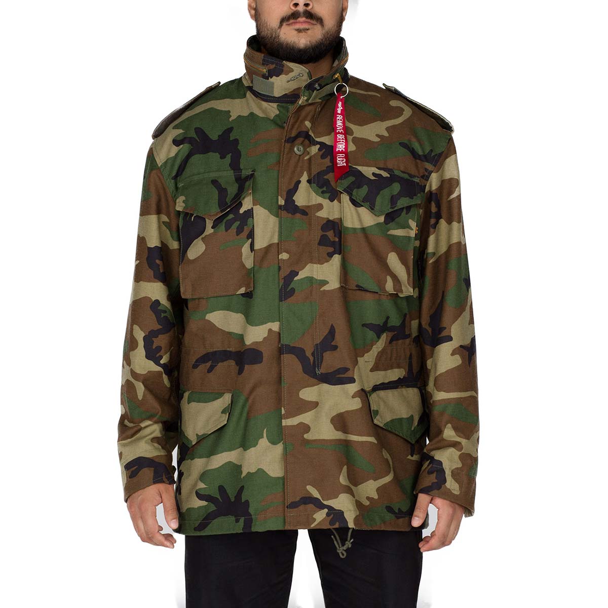 Alpha Industries M65 Field Jacket Woodland Camo Military Kit