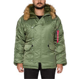 alpha industries n3b parka sage green